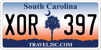 SC license plate XOR397