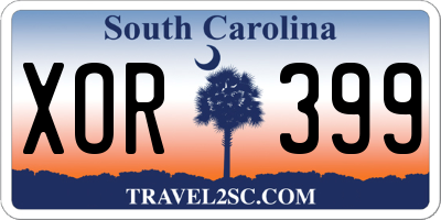 SC license plate XOR399
