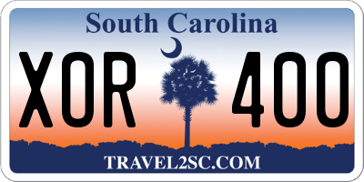 SC license plate XOR400