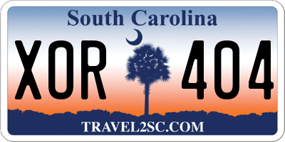 SC license plate XOR404