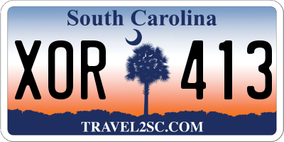SC license plate XOR413