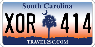 SC license plate XOR414
