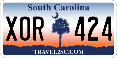 SC license plate XOR424
