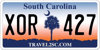 SC license plate XOR427
