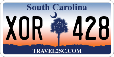 SC license plate XOR428