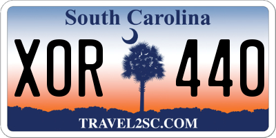 SC license plate XOR440