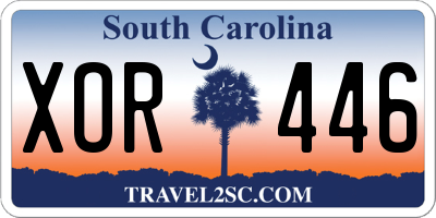 SC license plate XOR446