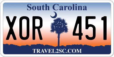 SC license plate XOR451