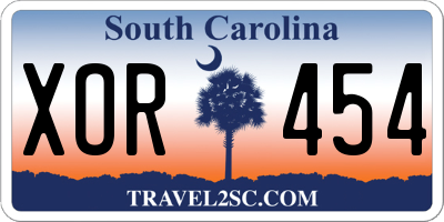 SC license plate XOR454