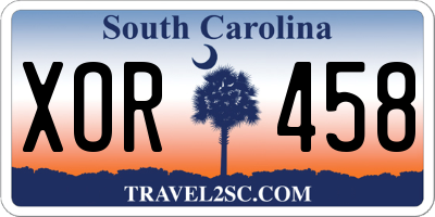 SC license plate XOR458