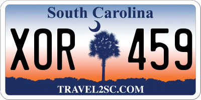 SC license plate XOR459