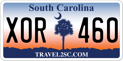 SC license plate XOR460