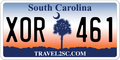 SC license plate XOR461