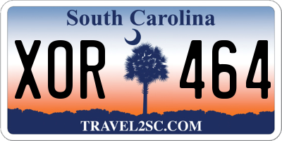 SC license plate XOR464
