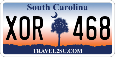 SC license plate XOR468