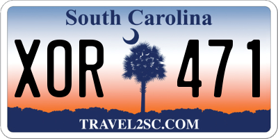 SC license plate XOR471