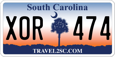 SC license plate XOR474