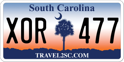 SC license plate XOR477