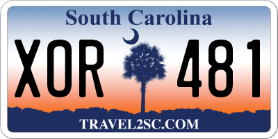 SC license plate XOR481
