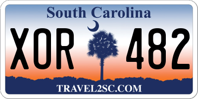 SC license plate XOR482