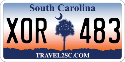SC license plate XOR483