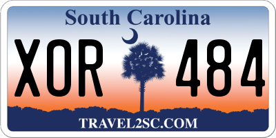 SC license plate XOR484