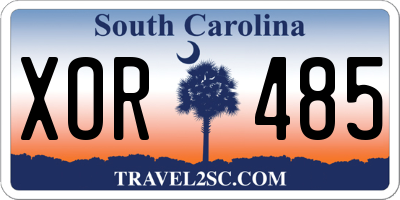 SC license plate XOR485
