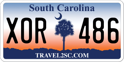 SC license plate XOR486