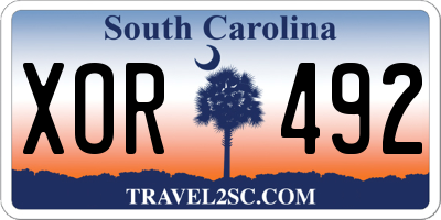 SC license plate XOR492