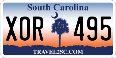 SC license plate XOR495