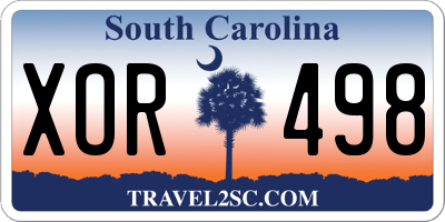 SC license plate XOR498