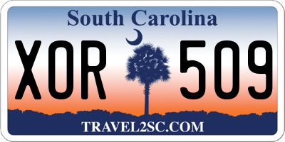 SC license plate XOR509