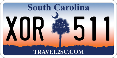 SC license plate XOR511