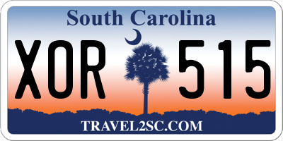 SC license plate XOR515