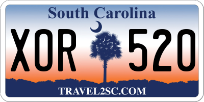 SC license plate XOR520