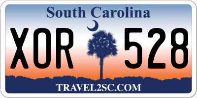 SC license plate XOR528