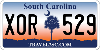 SC license plate XOR529