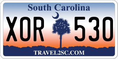 SC license plate XOR530