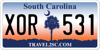 SC license plate XOR531