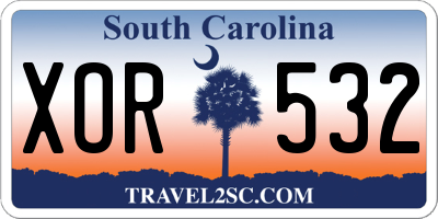 SC license plate XOR532