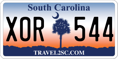 SC license plate XOR544