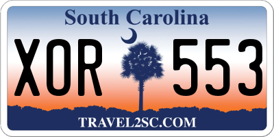 SC license plate XOR553