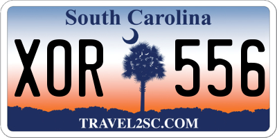 SC license plate XOR556