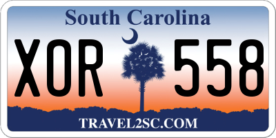 SC license plate XOR558