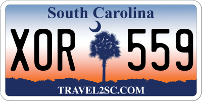 SC license plate XOR559