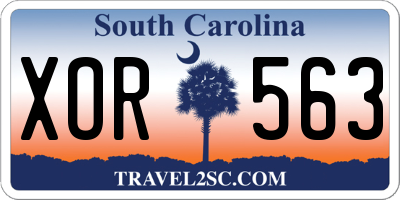 SC license plate XOR563