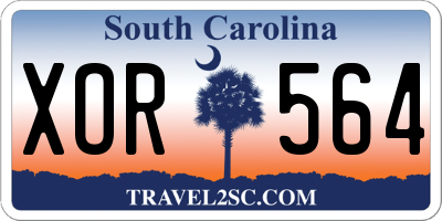 SC license plate XOR564