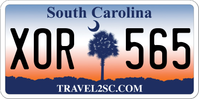 SC license plate XOR565