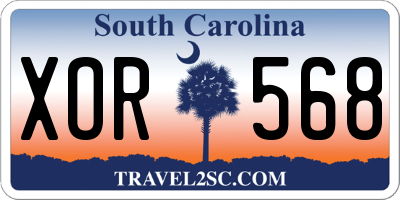 SC license plate XOR568