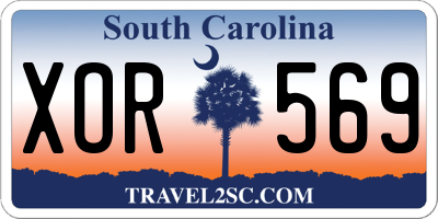 SC license plate XOR569